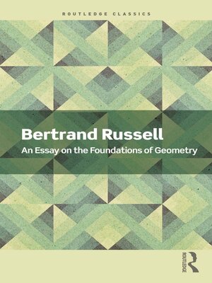 cover image of An Essay on the Foundations of Geometry